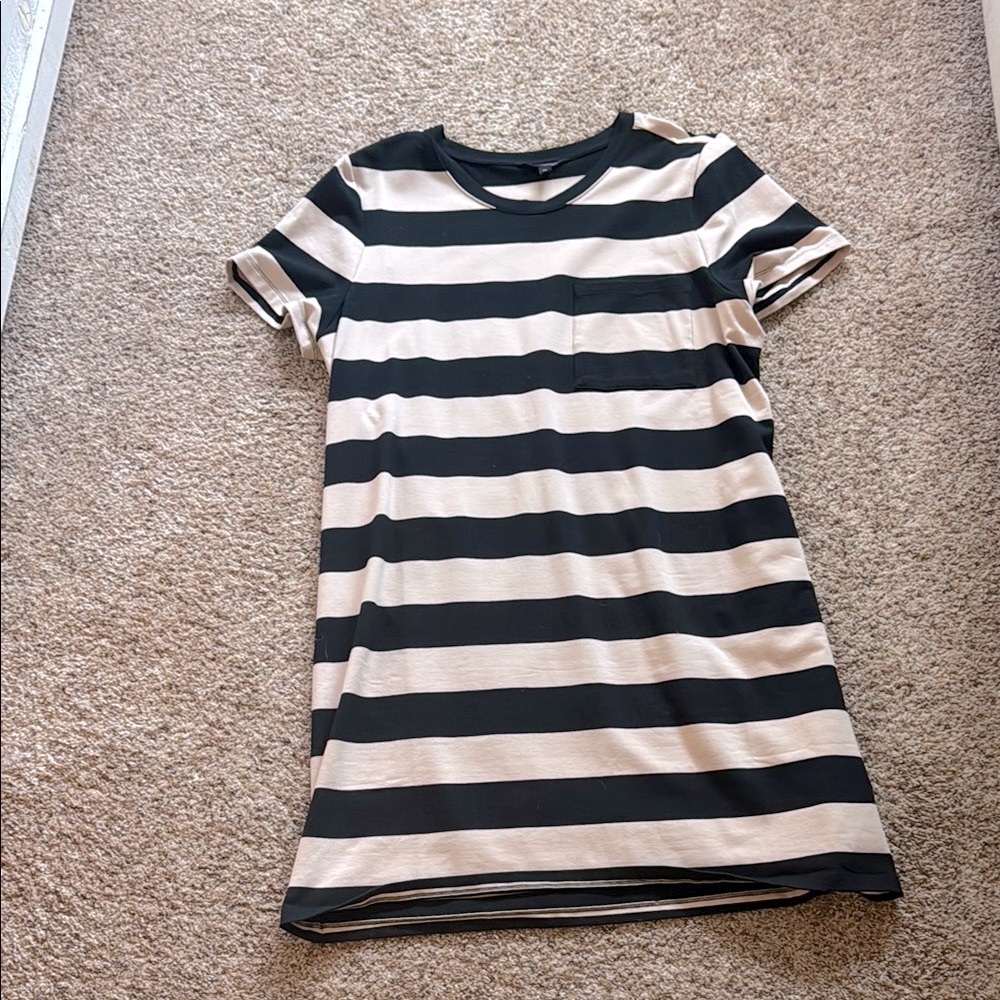 Striped Black and Tan Dress Sz XL Banana Republic factory